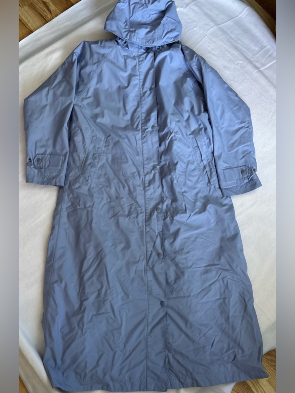 Vintage L.L. Bean Light Purple Hooded Rain Trench Coat